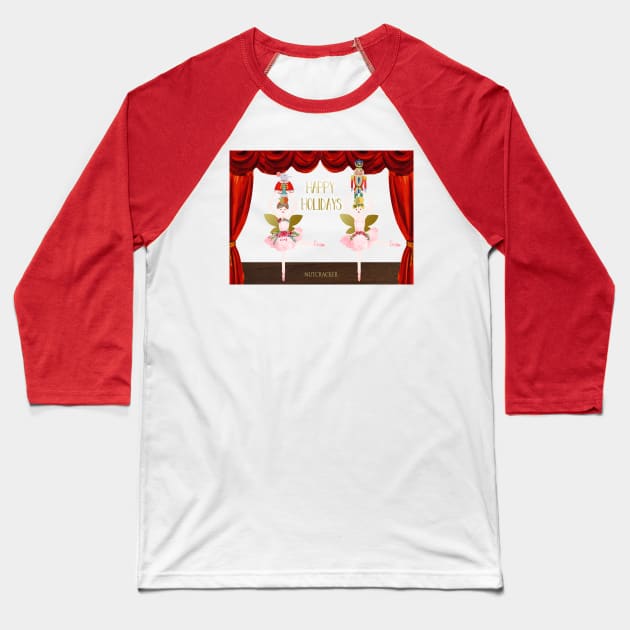 Nutcracker Ballett Xmas Baseball T-Shirt by GreenNest